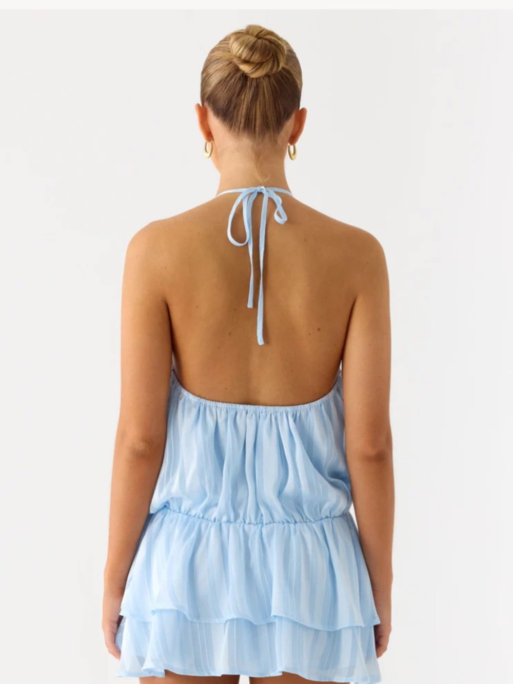 Peppermayo Parade Halter Mini Dress - Baby Blue - Picture 2 of 5